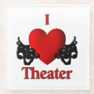I Heart Theater Glasuntersetzer