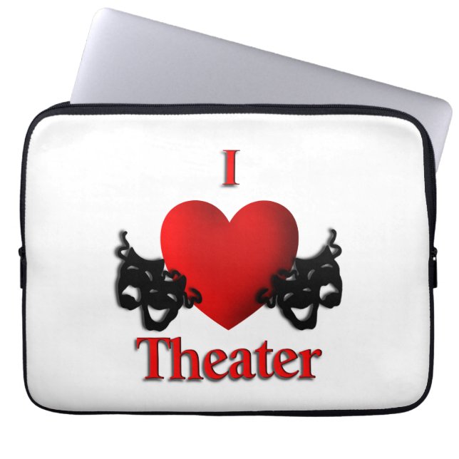 I Heart Theater Laptopschutzhülle (Vorderseite)
