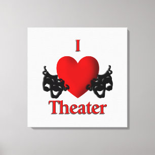 I Heart Theater Leinwanddruck