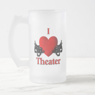 I Heart Theater Mattglas Bierglas