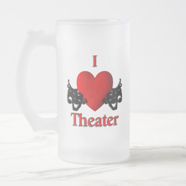 I Heart Theater Mattglas Bierglas (Links)