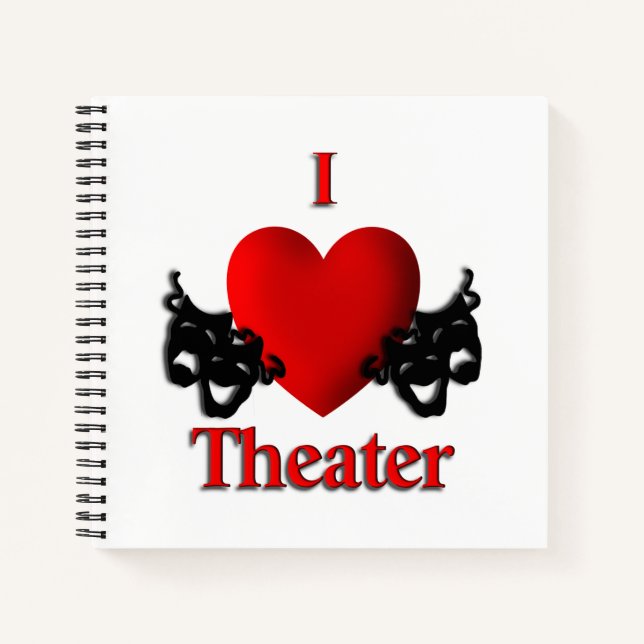 I Heart Theater Notizbuch (Vorderseite)
