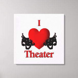 I Heart Theater Pink Leinwanddruck