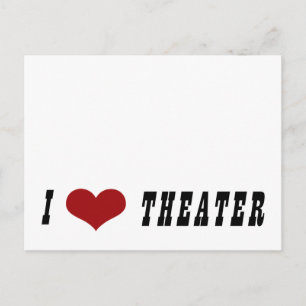 I Heart Theater Postcard Postkarte