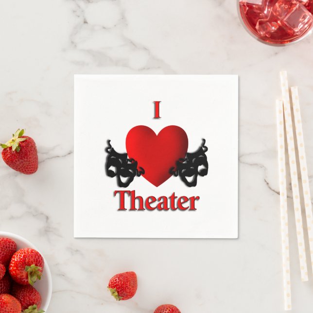 I Heart Theater Serviette (Beispiel)