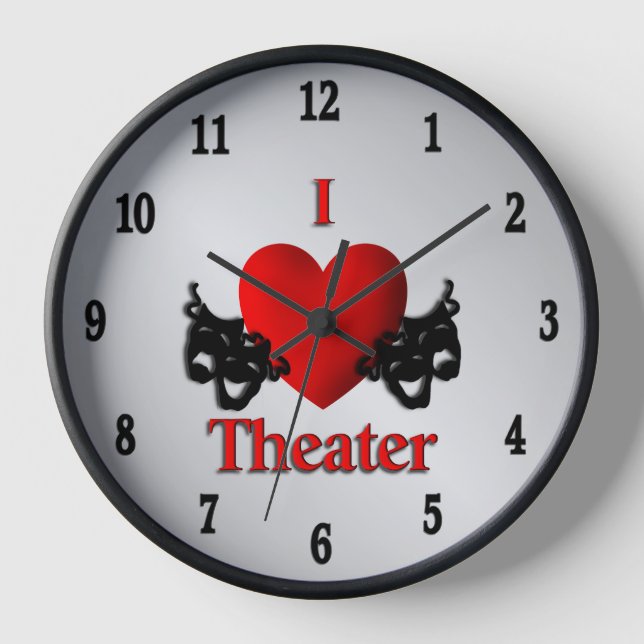 I Heart Theater Zwölf Zahlen Uhr (Vorderseite)