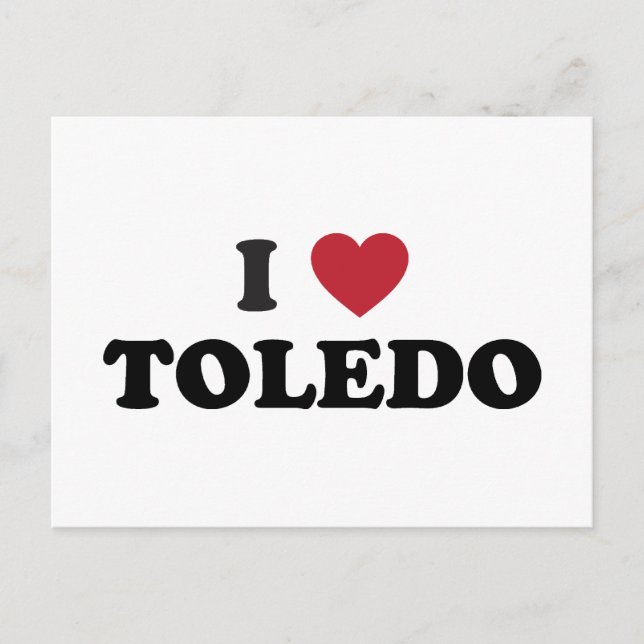 I Heart Toledo Ohio Postkarte (Vorderseite)