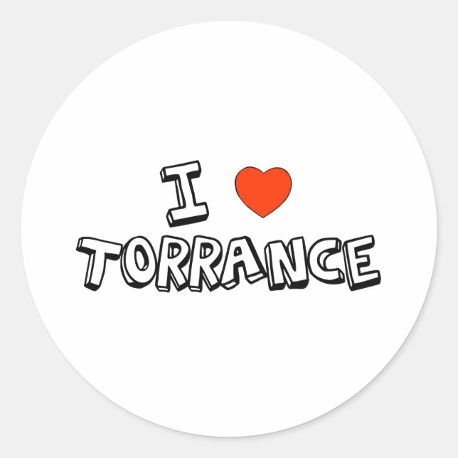 I Heart Torrance Runder Aufkleber (Vorderseite)