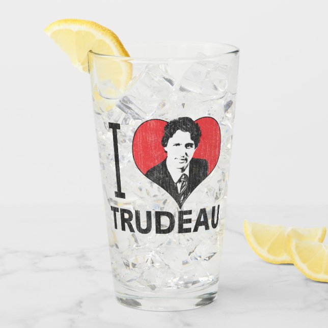 I Heart Trudeau Glas (Vorderseite Ice)