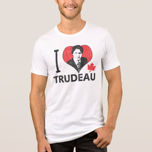 I Heart Trudeau Tri-Blend Shirt (Vorderseite)