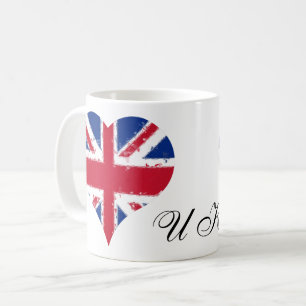 I Heart UK England Britische Flagge Kaffeetasse
