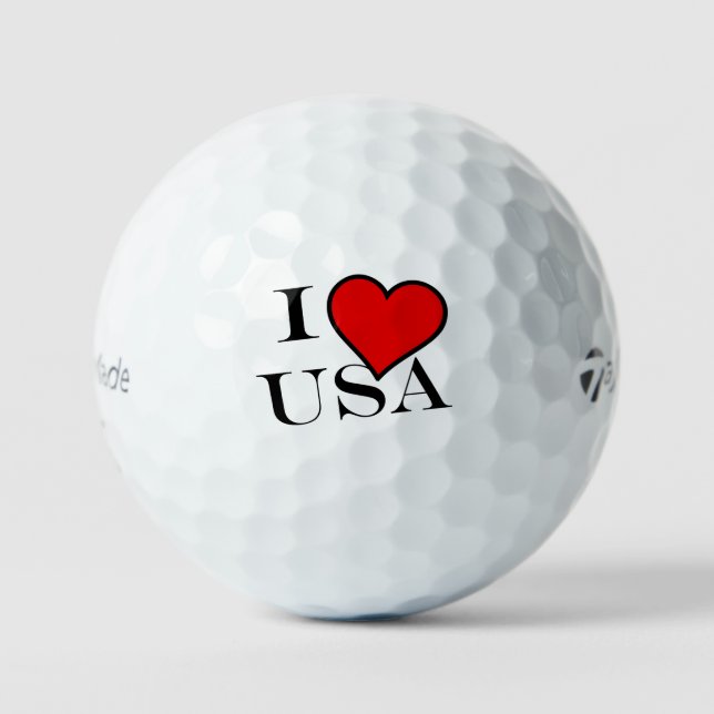 I Heart USA bk tmtp5 gbcnt Golfball (Vorderseite)