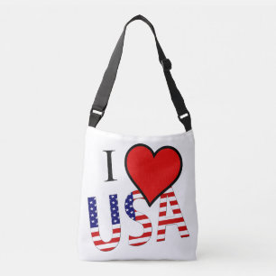 I Heart USA Overlay cbcn Tragetaschen Mit Langen Trägern