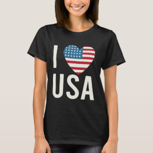 I Heart USA Patriotic US Flag Herz 4. Juli T-Shirt