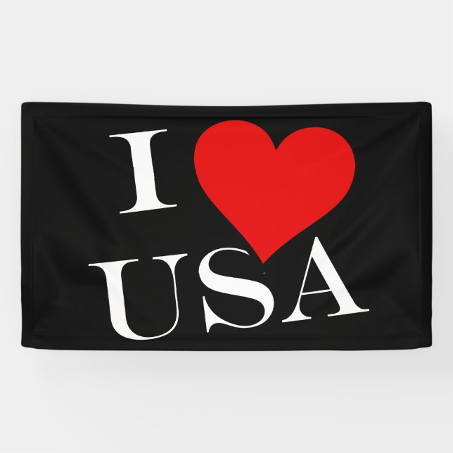 I Heart USA wt (h) bnrt Banner (Horizontal)