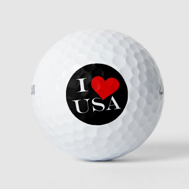 I Heart USA WuBcnt Golfball (Vorderseite)