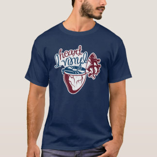 "I Heart Vinyl" Dunkles T-Shirt