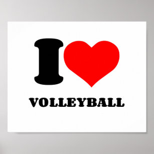 I HEART VOLLEYBALL POSTER