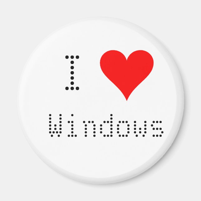 I heart Windows Magnet (Vorne)