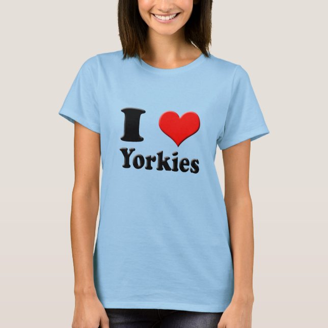 I Heart Yorkies T-Shirt (Vorderseite)