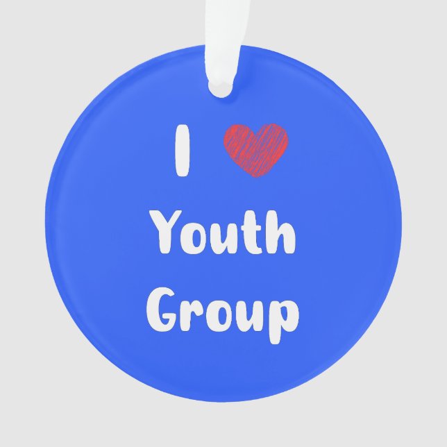 I Heart Youth Group Acrylic Ornament (Vorderseite)