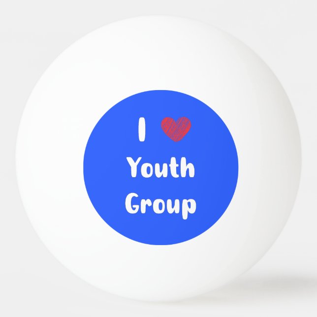 I Heart Youth Group Ping Pong Ball Tischtennisball (Vorderseite)
