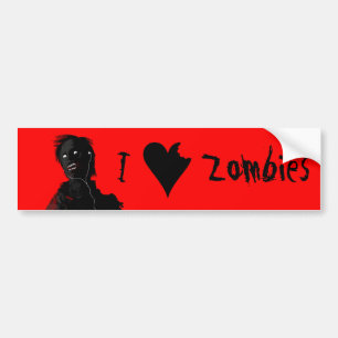 I Heart Zombies Autoaufkleber