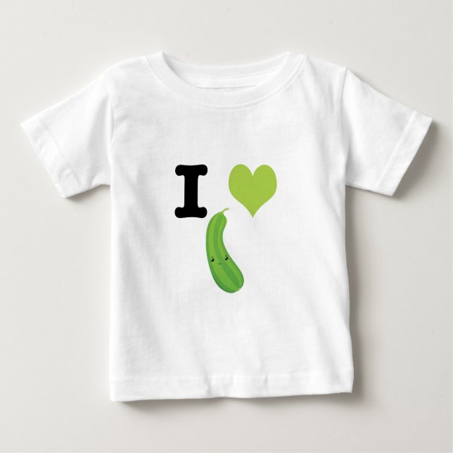 I Heart Zucchini Baby T-shirt (Vorderseite)