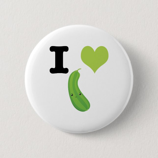 I Heart Zucchini Button (Vorderseite)