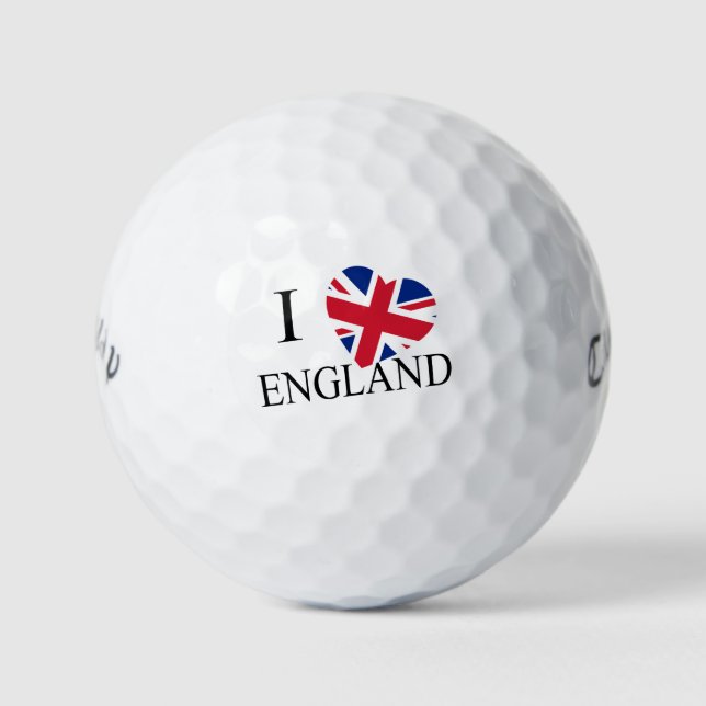 I Heartflag England bk cwb gbcnt Golfball (Vorderseite)