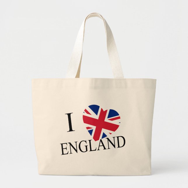 I Heartflag England bk jtcnt Jumbo Stoffbeutel (Vorne)