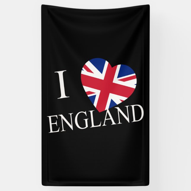 I Heartflag England wt v bncnt Banner (Vertikal)