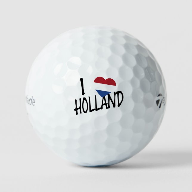 I Heartflag Holland bk on wt tmtp5 gbcnt Golfball (Vorderseite)
