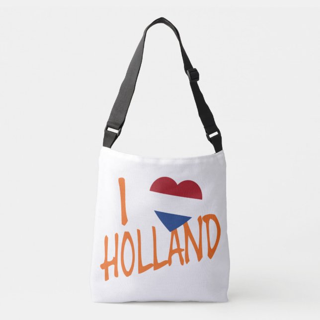 I Heartflag Holland oder auf wt cbcnt Tragetaschen Mit Langen Trägern (Vorderseite)