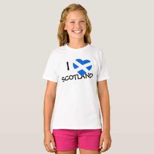 I Heartflag Scotland Girls T-Shirt
