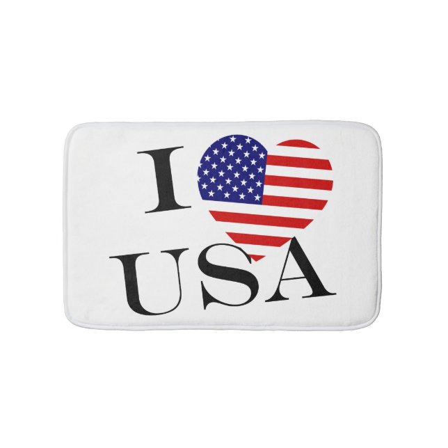 I Heartflag USA bk bmcnt Badematte (Vorderseite)