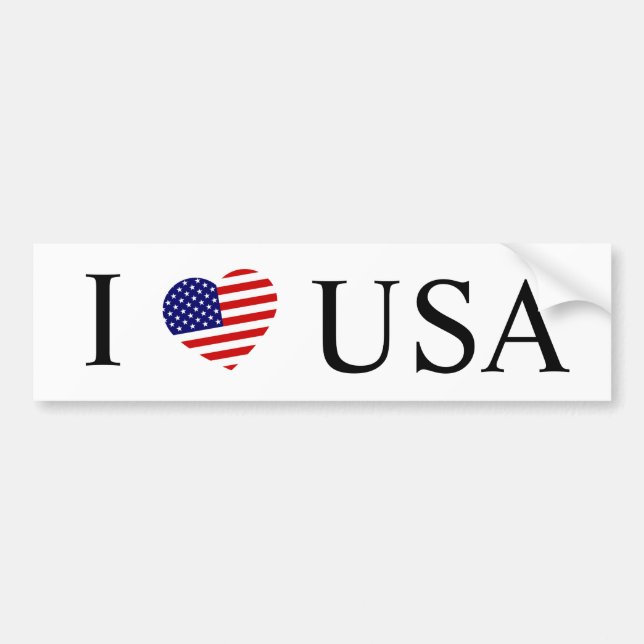 I Heartflag USA bk bscnt Autoaufkleber (Vorne)