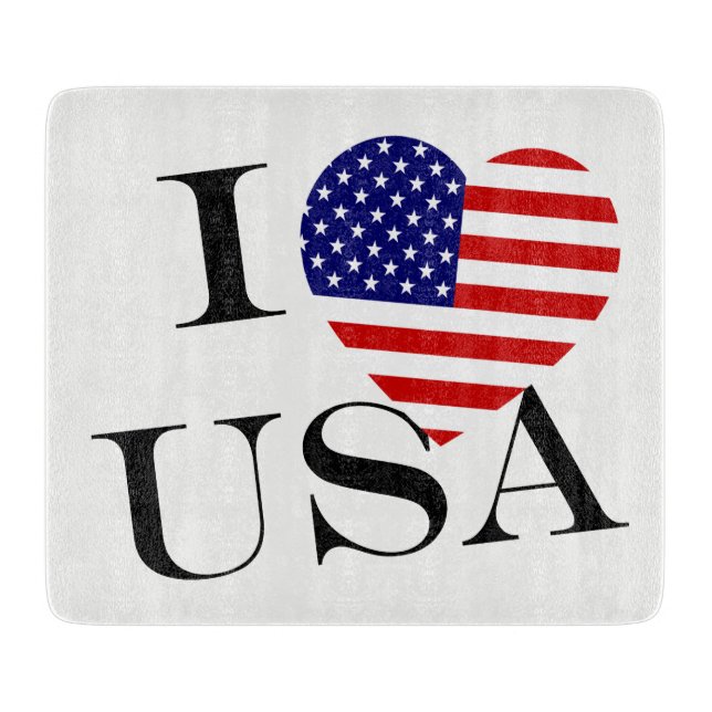 I Heartflag USA bk cbcnt Schneidebrett (Vorderseite)