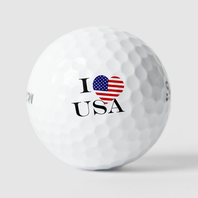 I Heartflag USA bk ssf gbcnt Golfball (Vorderseite)