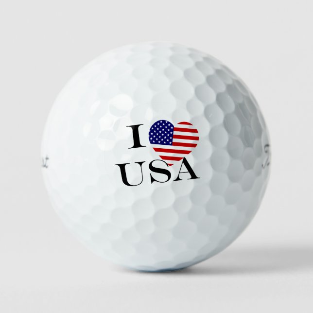I Heartflag USA bk tpv1 gbcnt Golfball (Vorderseite)