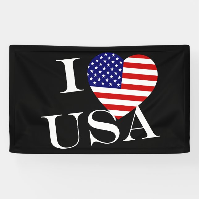 I Heartflag USA wt (h) bncnt Banner (Horizontal)