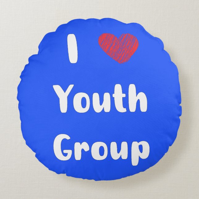 I Hecht Youth Group Round Pillow Rundes Kissen (Vorderseite)