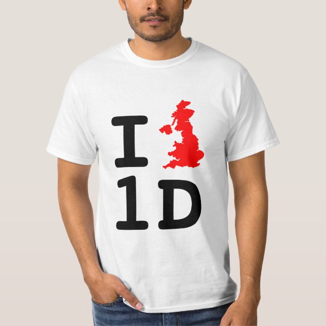 I Herz 1D T-Shirt (Vorderseite)