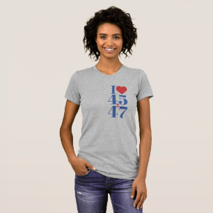 I Herz 45 & 47 Asymmetrischer T - Shirt