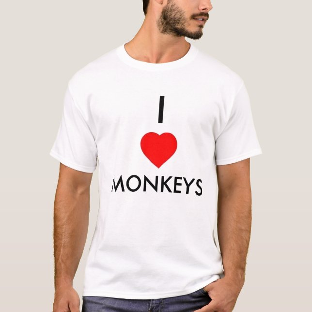 I Herz-Affen T-Shirt (Vorderseite)