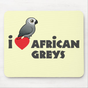 I Herz-afrikanische Grau Mousepad