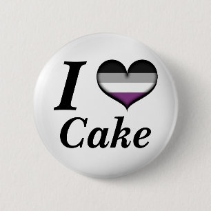 I Herz-asexualer Kuchen Button