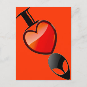 I *Herz* Außerirdischen Postkarte