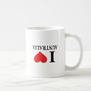I HERZ AUSTRALIEN - I-LIEBE AUSTRALIEN - OBERSEITE KAFFEETASSE
