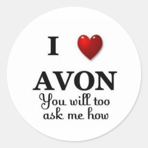 I Herz Avon fragen mich wie Runder Aufkleber